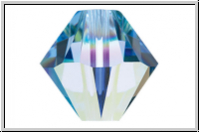 Swarovski� Bicone 5328, 4mm, 211AB - light sapphire, AB, 25 Stk.